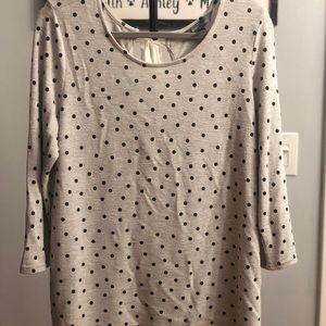 Gray polka dot sweater